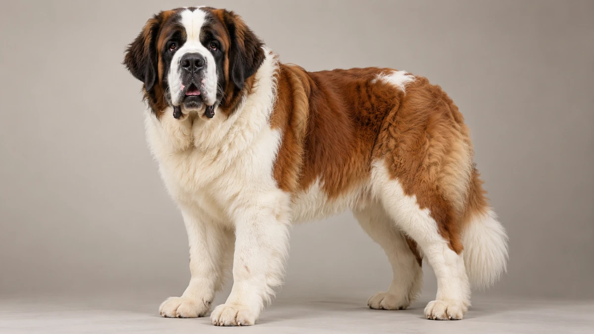 Saint Bernard köpek — açık maskeli renk