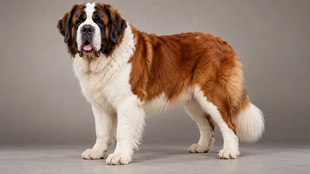 Saint Bernard köpek — kızıl kaplama renk